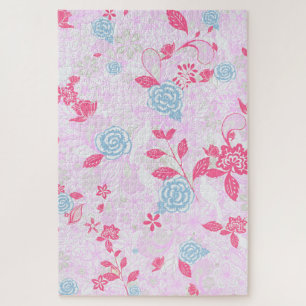 Puzzle Encantador patrón floral de colores pastel