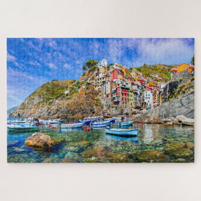 Puzzle Encantador pueblo costero en Cinque Terre (Horizontal)