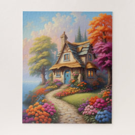 Puzzle encantadora fantasía ilustracion de cabaña jigsaw 