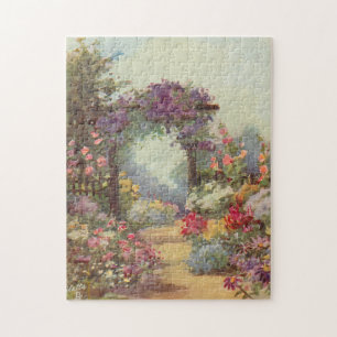 Puzzle Encantadora puerta de jardín inglés rústico vintag
