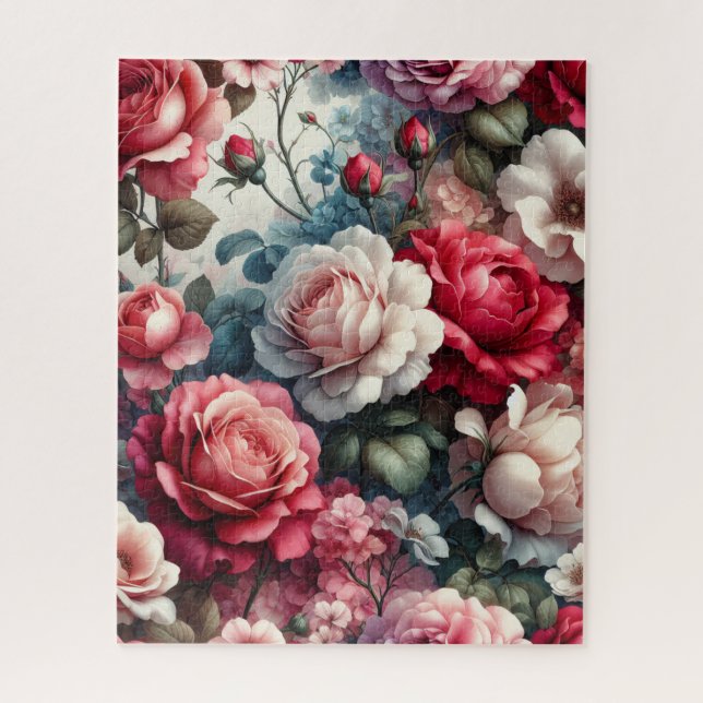 Puzzle Encanto Floral Rosa Atemporal (Vertical)