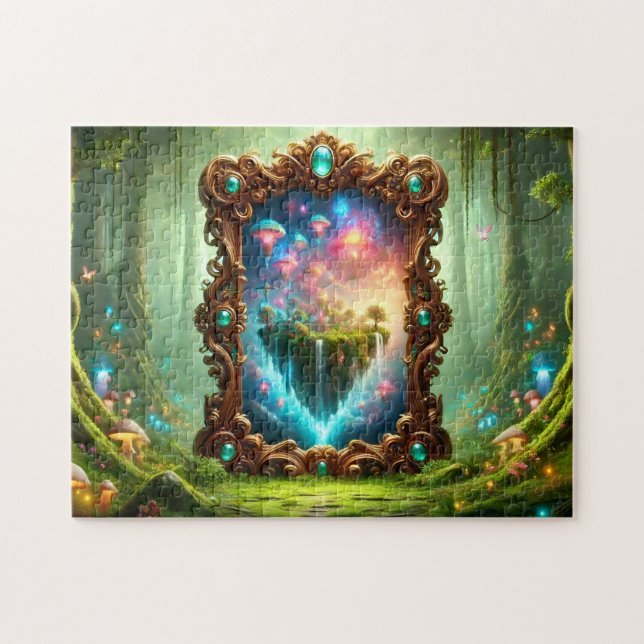 Puzzle Enchanted Mirror Mystical Forest Portal  (Horizontal)