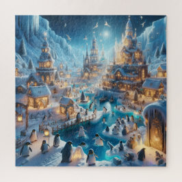 Puzzle Enchanted Penguin Icy Winter Village Fun Town