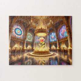 Puzzle Enchanted Rose Ballroom Stained Glass Fairytale