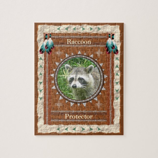 Puzzle Energía Protectora de Mapache (Vertical)