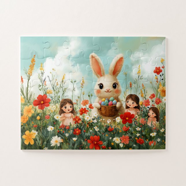Puzzle Enfant 30 Pièces - Chasse aux Œufs de Pâque (Horizontal)