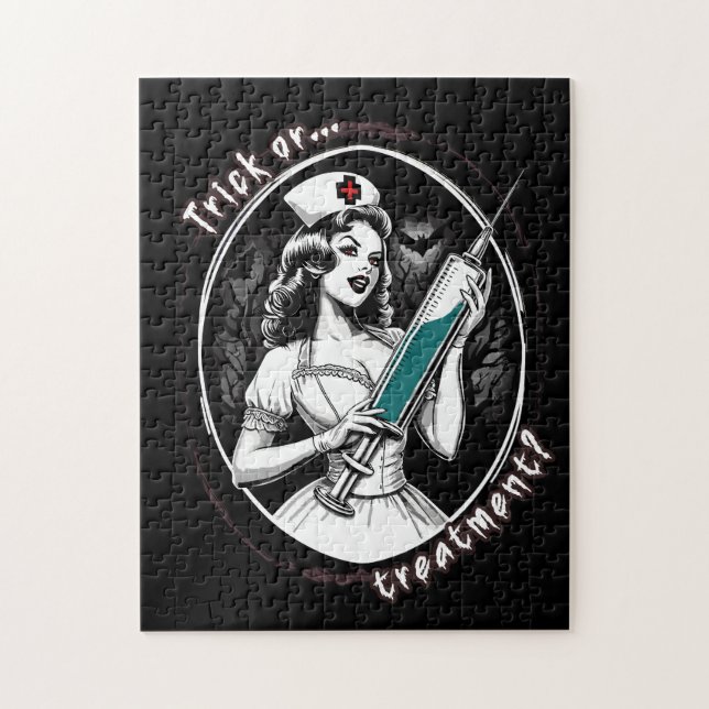 Puzzle Enfermera de Halloween (Vertical)