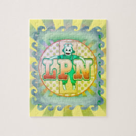 Puzzle Enfermera de LPN de mono de sock
