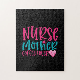 Puzzle Enfermera de regalo de enfermera madre de café ama