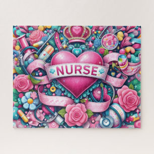 Puzzle Enfermera Real Rosa