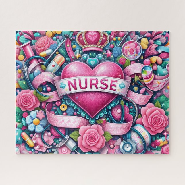 Puzzle Enfermera Real Rosa (Horizontal)