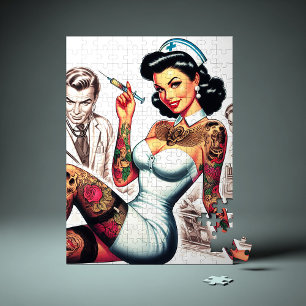 Puzzle Enfermera Tatuada Pin-up