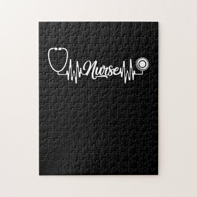 Puzzle Enfermería del latido cardiaco de la enfermera (Vertical)