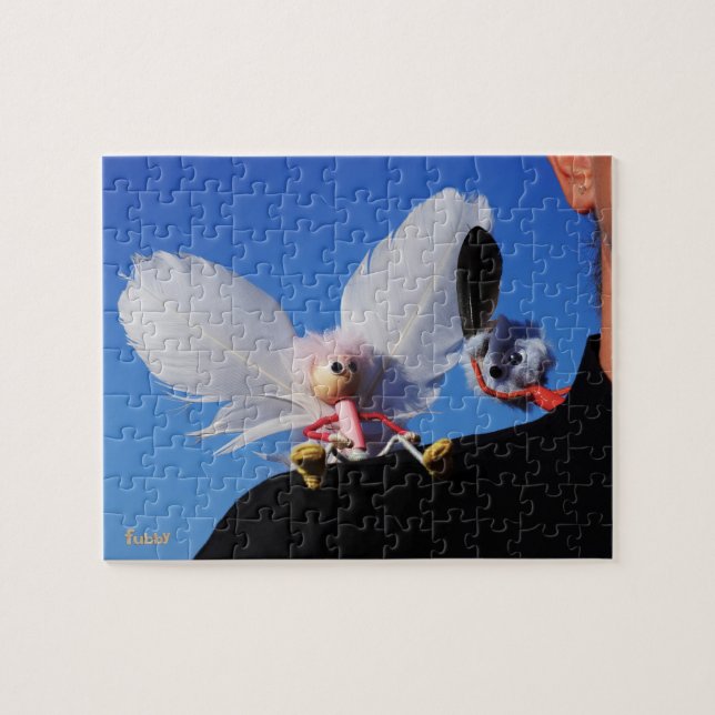 Puzzle Engel fubby op mijn schouder met uitdagend Monster (Horizontal)