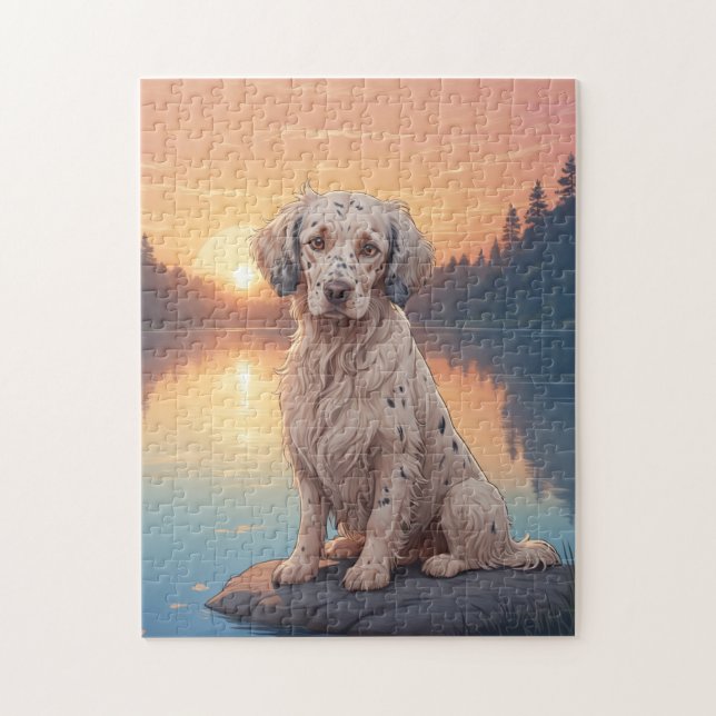 Puzzle  English Setter dog (Vertical)