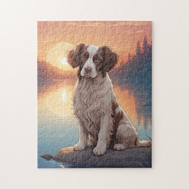 Puzzle English Springer Spaniel dog (Vertical)