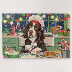 Puzzle English Springer Spaniel Hornear en días festivos:
