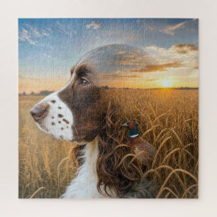 Puzzle English Springer Spaniel y Faisán