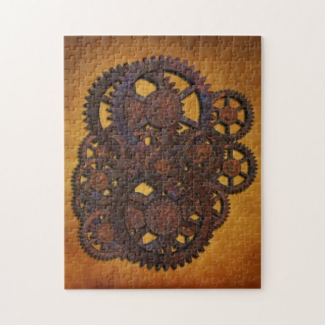 Puzzle Engranajes Oxidados Steampunk (Vertical)