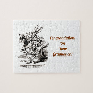 Puzzle ¡Enhorabuena en su graduación! (Conejo blanco)