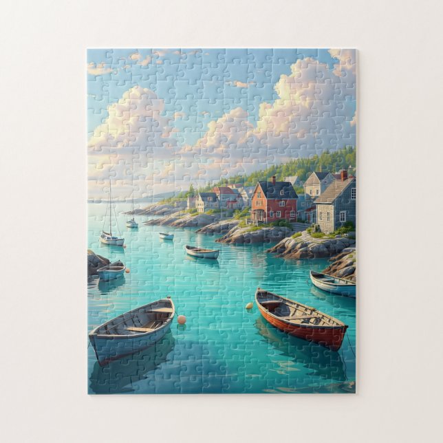 Puzzle ensenada de pesca pintoresca (Vertical)