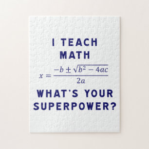 Puzzle Enseño matemáticas / ¿Cuál es tu superpoder?