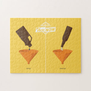 Puzzle Entonces y ahora: Cerveza Pong