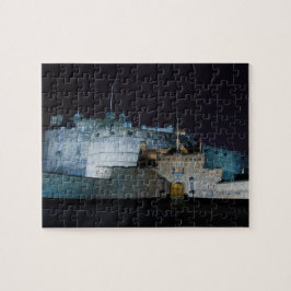 Puzzle Entrada del castillo de Edimburgo, en la noche,