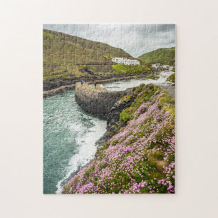Puzzle Entrada del puerto de Boscastle protectora pared m