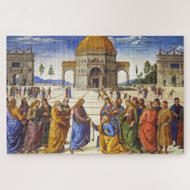 Puzzle Entrega de las Llaves | Pietro Perugino | (Horizontal)