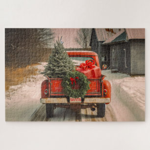 Puzzle Entrega de Yuletide: Camión Rojo de Santa trae a C