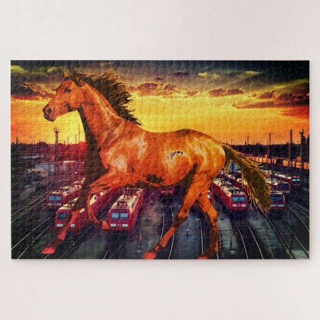 Puzzle Entrena Animales Caballo (Horizontal)