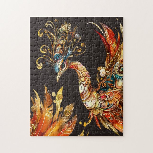 Puzzle entretenimiento de circo carnaval de pavo real vin (Vertical)