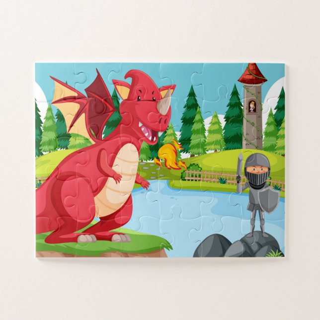 Puzzle Epic Fantasía Adventure - Knight vs. Dragon (Horizontal)