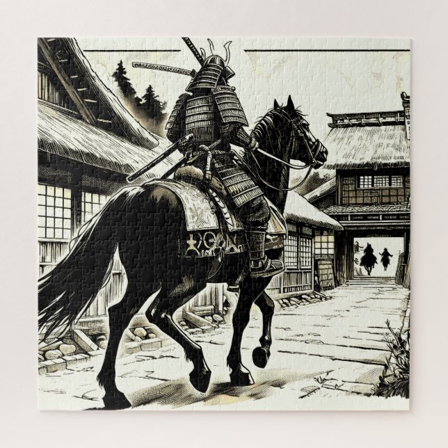 Puzzle Epic Samurai Rider Manga Arte Imprimir (Vertical)