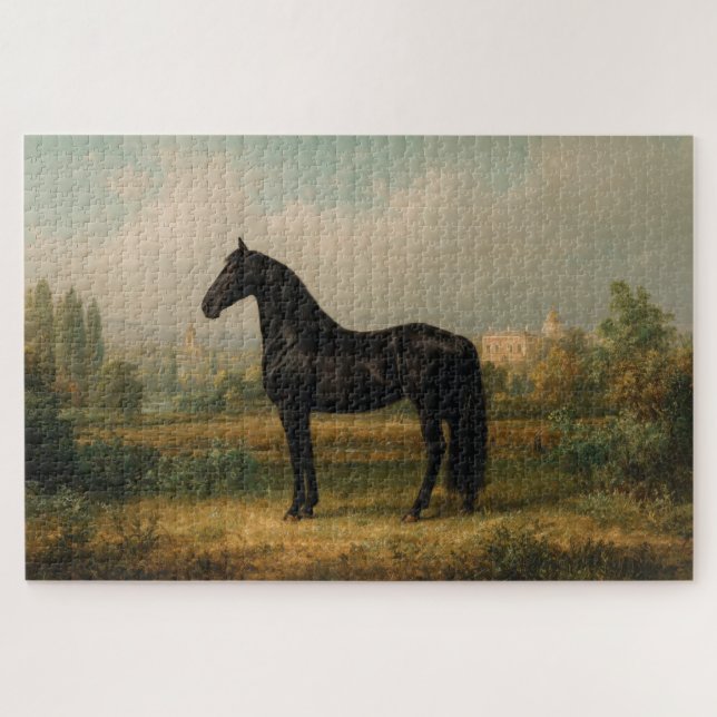 Puzzle Equestrian Vintage Style Horse Landscape (Horizontal)