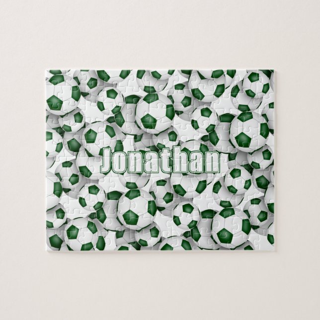Puzzle equipo blanco verde colores chica (Horizontal)