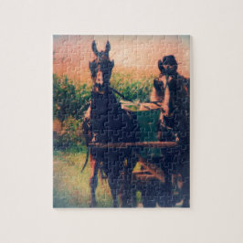 Puzzle Equipo de caballos Amish