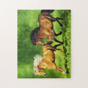 Puzzle Equipo de ensueño Caballo islandés corriendo en un