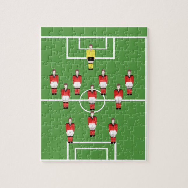 Puzzle equipo de fútbol, futbolistas (Vertical)
