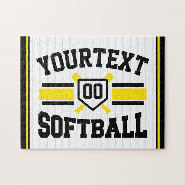 Puzzle Equipo de softball universitario personalizado AGR (Horizontal)