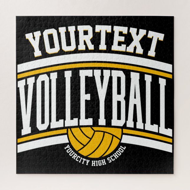 Puzzle Equipo Escolar de Voleibol Personalizado CON NOMBR (Vertical)