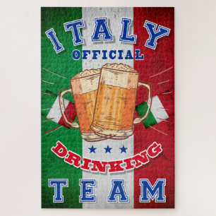 Puzzle Equipo oficial de bebidas de Italia. Cerveza diver