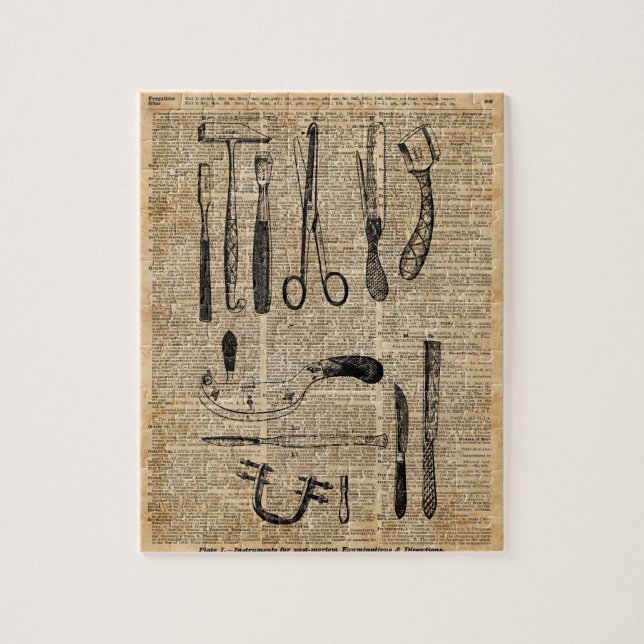 Puzzle Equipos antiguos de la autopsia, zombi Apoalypse, (Vertical)