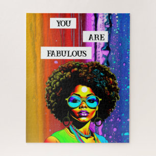 Puzzle Eres Fabulosa   Mujer de Color Colorido