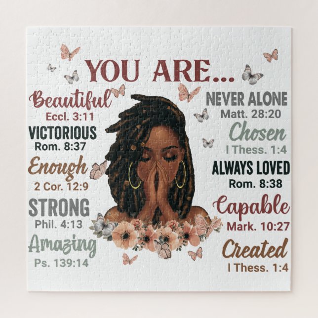 Puzzle Eres la reina negra Melanin Women dice Dios (Vertical)