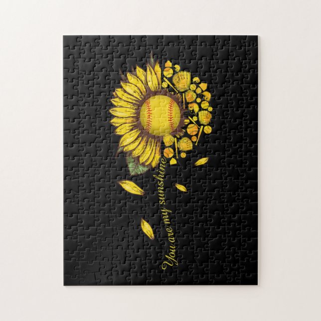 Puzzle Eres Mi Sunshine Softball Sunflower (Vertical)