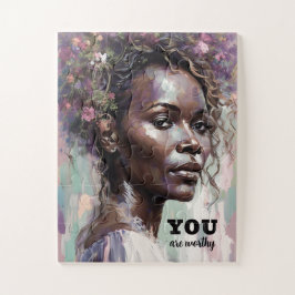 Puzzle Eres una adorable afroamericana floral