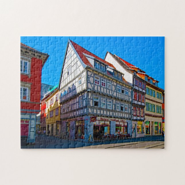 Puzzle Erfurt Thuringia Alemania. (Horizontal)