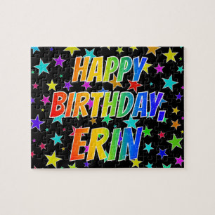 Puzzle "ERIN" Nombre, Divertido "FELIZ CUMPLEAÑOS"